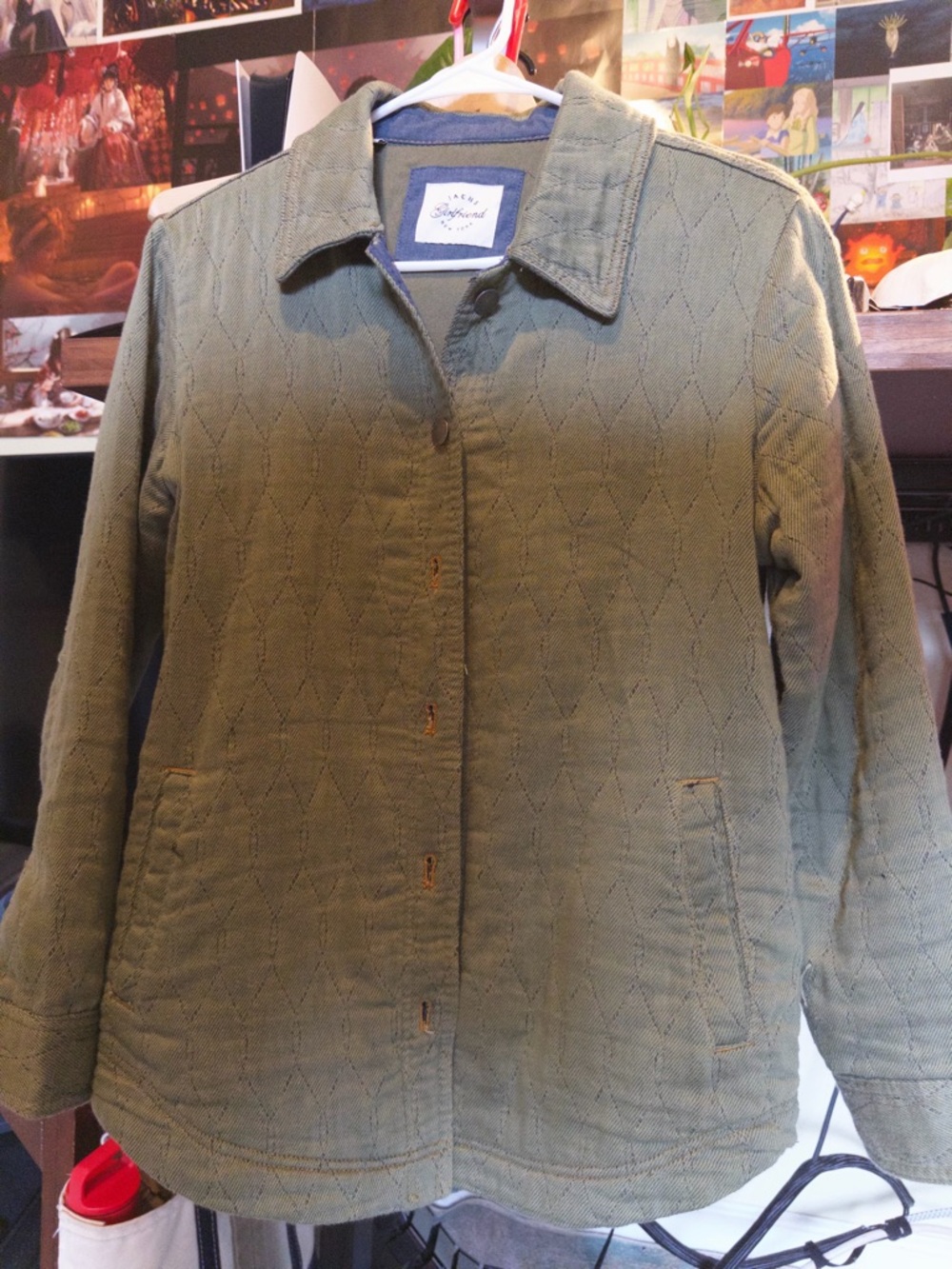 Quilted Olive Green Jacket - Jachs girlfriend New York